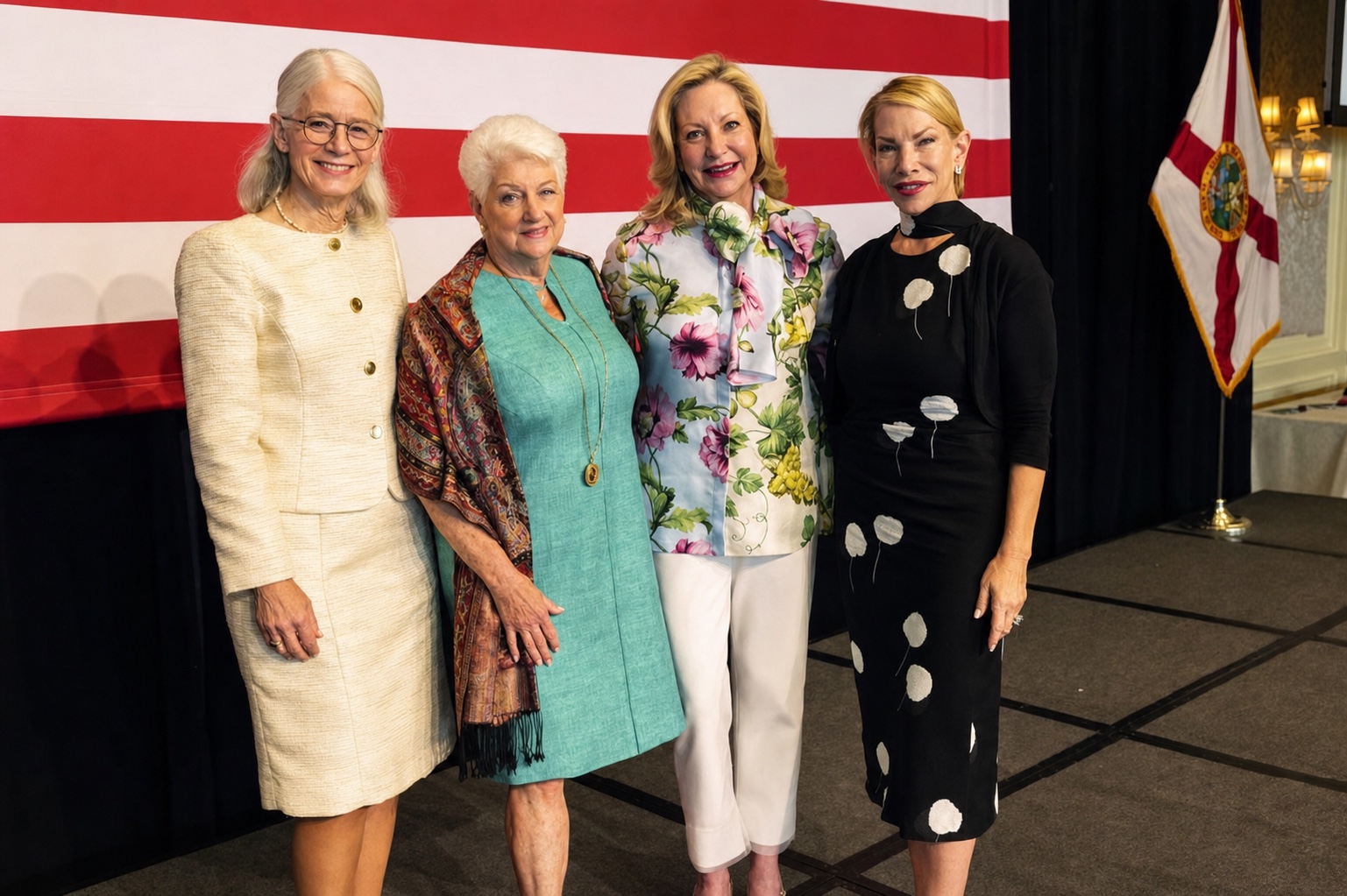 Amanda Schumacher with three Women of Distinction guests