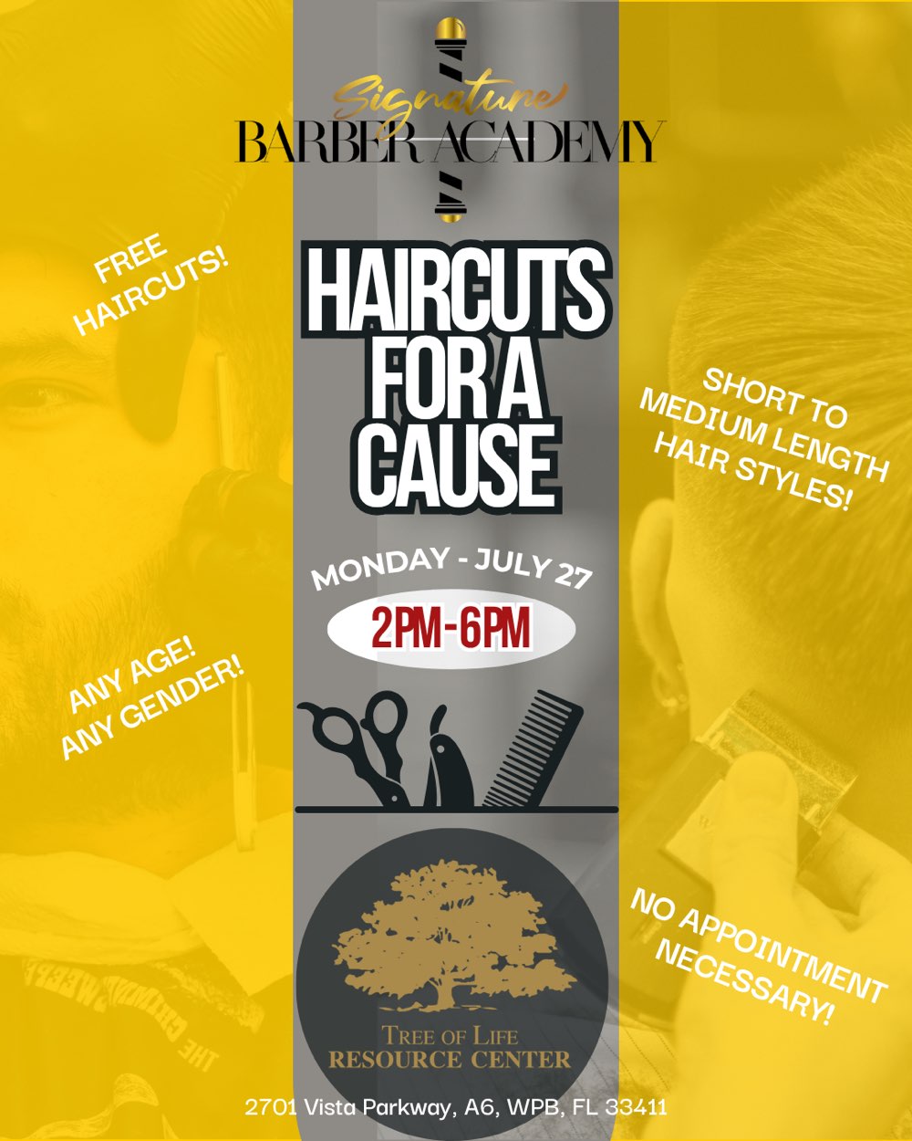 Haircuts for a Cause flyer